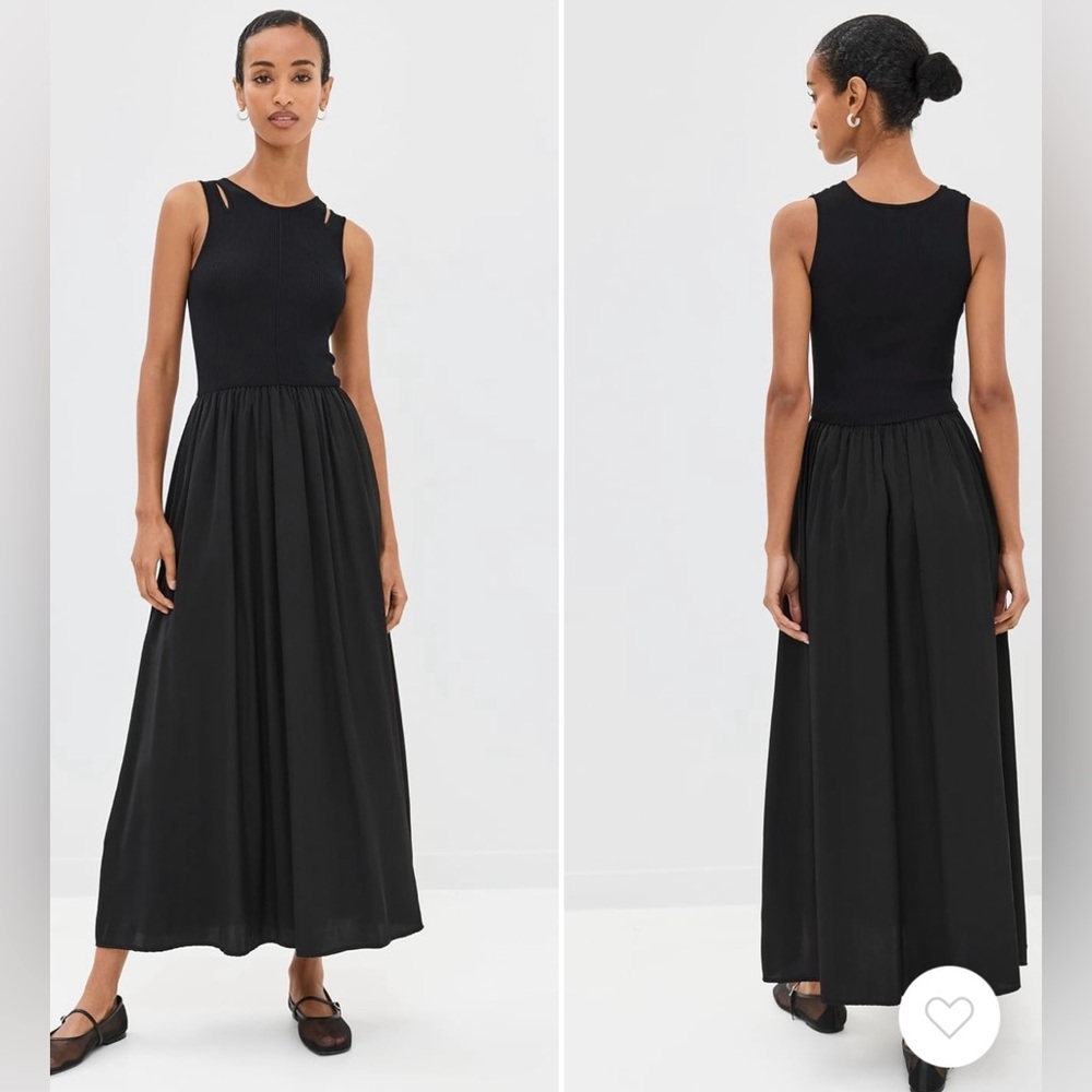 Lioness Elegant Black Sleeveless Maxi Dress, size Medium